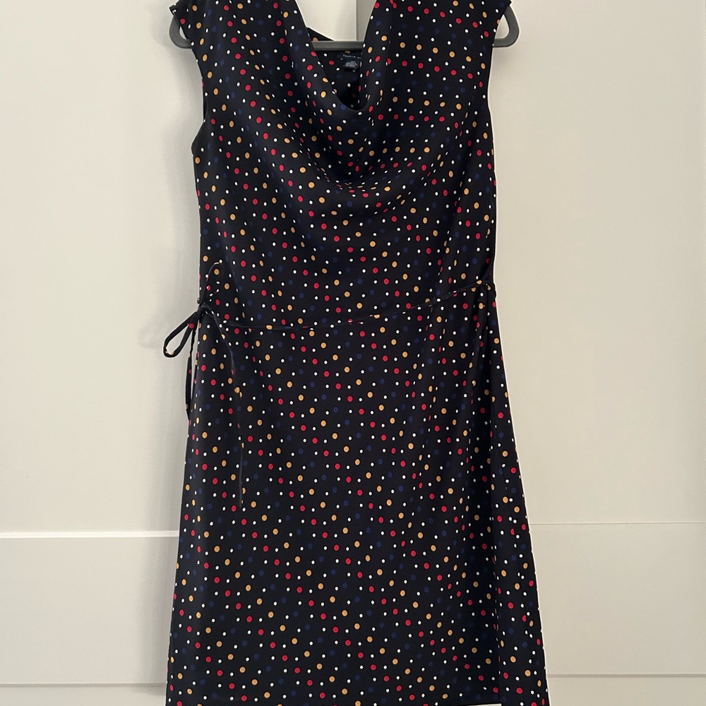 Tommy Hilfiger Black Dress with Colorful Dots, Size S/P